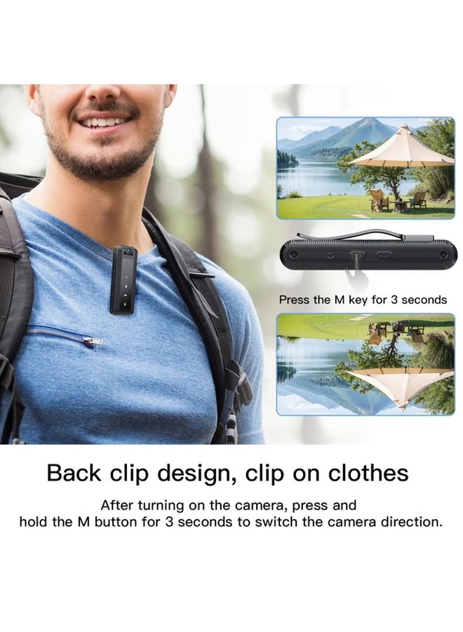 Portable 1080P HD Body Camera with 64GB Storage Night Vision USB Rechargeable - Image 3